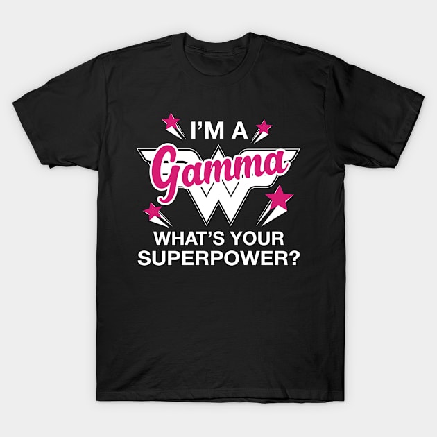 I'm A Gamma What's Your Superpower? Personalized Grandma Shirt T-Shirt by bestsellingshirts